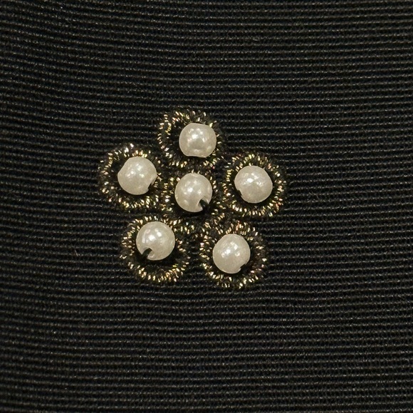 NWT Talbots faux pearl embellished black knee length skirt 20W - Picture 3 of 12